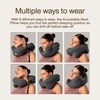image:imageCoop Home Goods AirJustable Travel Neck Pillow Inflatable Adjustable Support for Neck amp Chin Compact Soft Memory Foam Comfort Airplane Travel Essentials Cooling amp Washable Cover