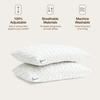 image:imageCoop Home Goods Original Adjustable Toddler Pillow and UltraTech Waterproof Protector White Bundle Breathable Mini Pillow for Kids with Adjustable Support and Premium Memory FoamGrey