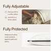 image:imageCoop Home Goods Original Adjustable Toddler Pillow and UltraTech Waterproof Protector White Bundle Breathable Mini Pillow for Kids with Adjustable Support and Premium Memory FoamGrey