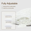 image:imageCoop Home Goods Original Adjustable Travel Pillow and Waterproof Pillow Protector Red Bundle with Compressible Stuff Sack MediumFirm Memory Foam and Washable Cover CertiPURUS Certified 19x13Bundle Red