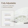 image:imageCoop Home Goods Original Adjustable Travel Pillow and Waterproof Pillow Protector Red Bundle with Compressible Stuff Sack MediumFirm Memory Foam and Washable Cover CertiPURUS Certified 19x13Pillow