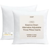 image:imageCoop Home Goods Essence Adjustable Throw Pillow Inserts 18x18 Set of 2 Adjustable Down Alternative Cushions for Couch Bed or Chair Decorative Square Pillows for Living Room OekoTex CertifiedEssence Down Alternative