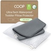 image:imageCoop Home Goods Original Adjustable Toddler Pillow and UltraTech Waterproof Protector White Bundle Breathable Mini Pillow for Kids with Adjustable Support and Premium Memory FoamGrey