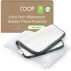 image:imageCoop Home Goods Original Adjustable Toddler Pillow and UltraTech Waterproof Protector White Bundle Breathable Mini Pillow for Kids with Adjustable Support and Premium Memory FoamWhite