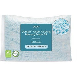 image:imageCoop Home Goods Extra Oomph Fill CrossCut Memory Foam Medium Density Pillow Fill Extra Fill Bag Refill to Customize Your Premium Adjustable Pillow GREENGUARD Gold and CertiPURUS CertifiedExtra Oomph for Cool Pillow
